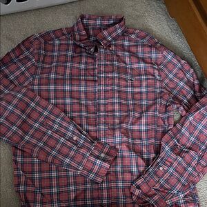 Vineyard Vines Red and Blue Plaid Shirt